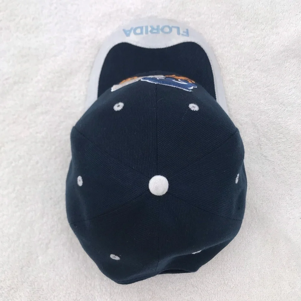 Florida type with Dolphin Art Adjustable Blue White Travel Beach Baseball Cap